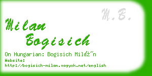 milan bogisich business card